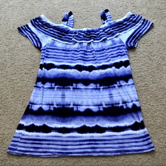 INC Ruffled Cold-Shoulder Top - Picture 4 of 8